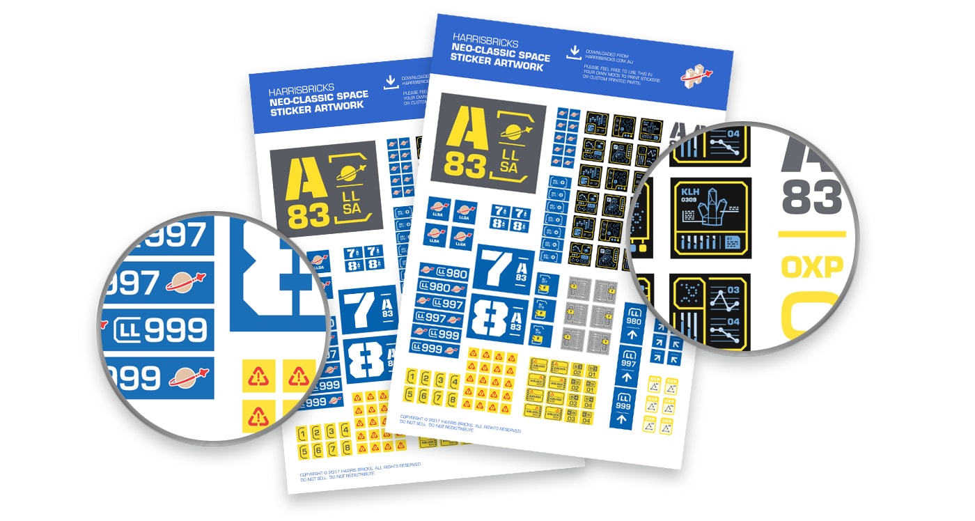 lego classic space stickers